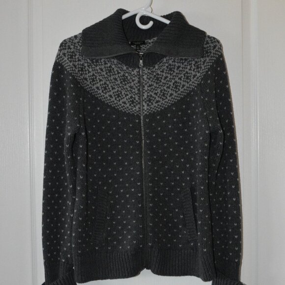 Talbots Women's Sweater is a fair Isle Full Zip Cardigan Sweater size large - Picture 3 of 7
